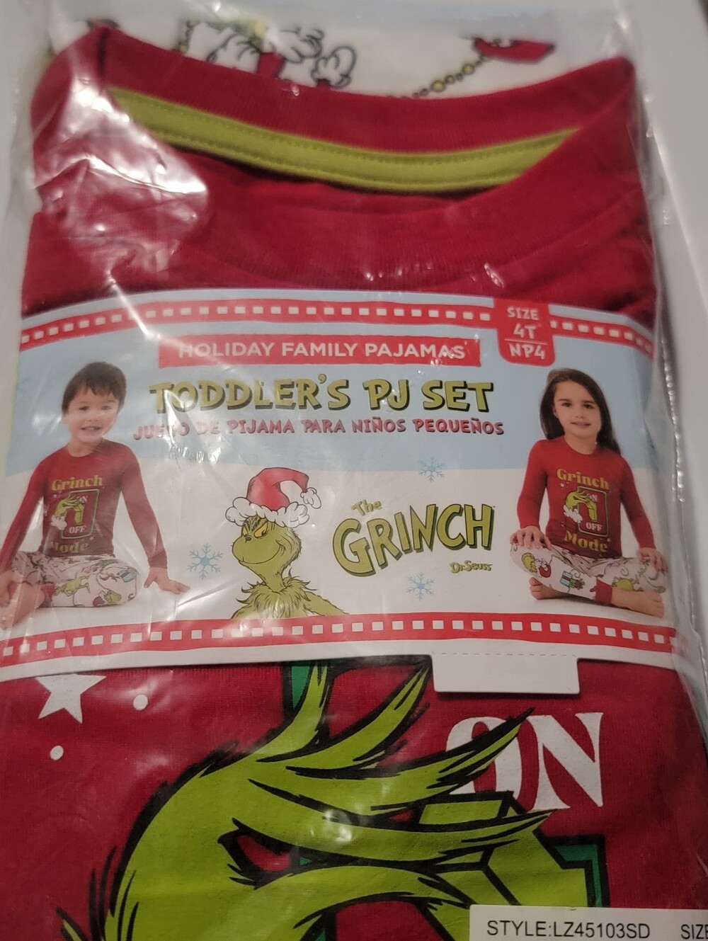 Toddler's Red Holiday PJ Set - Size 4T